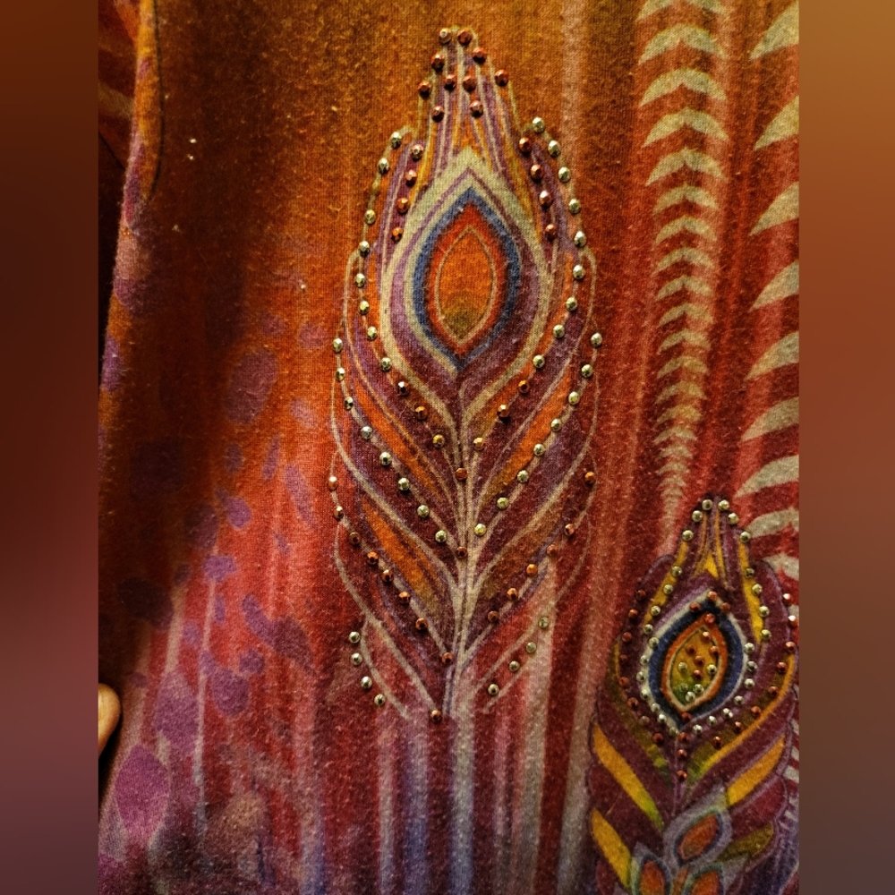 Peacock Bling t-shirt